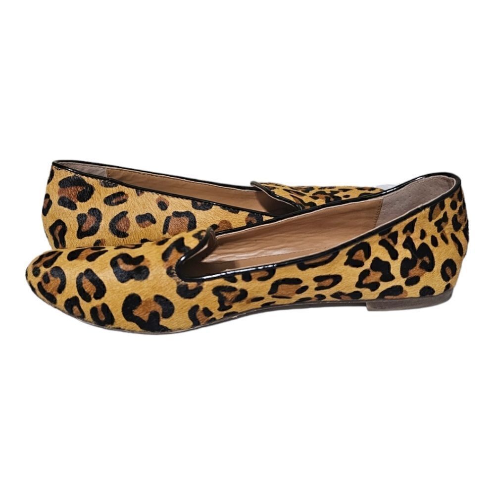 J. CREW FACTORY Cora Leopard Calf Hair Flats - Size 8 - Picture 5 of 6